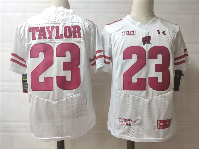 Men Wisconsin Badgers #23 Taylor White Elite 2025 NCAA Jersey